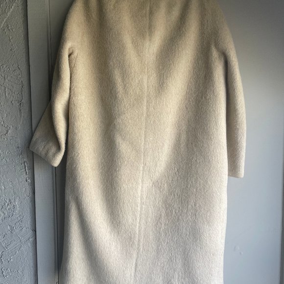 Vintage Marlborough Mohair Gimbel Brothers Long Cream Wool England Medium - Picture 7 of 7